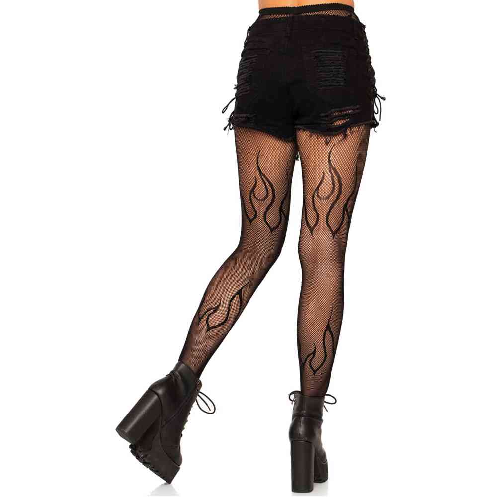 Leg Avenue - Flame Net Collants - Noir